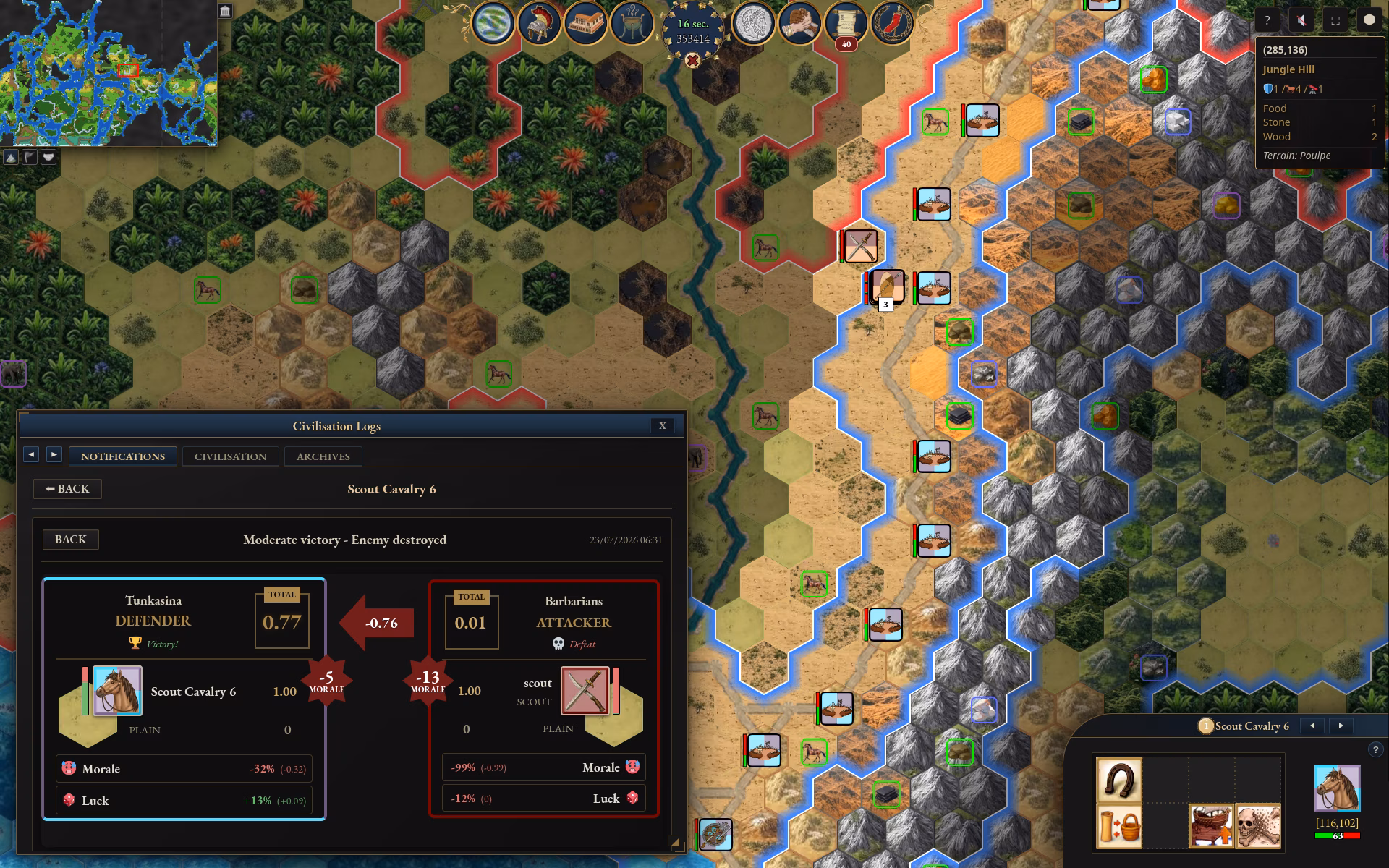 A front line in Klod Online
